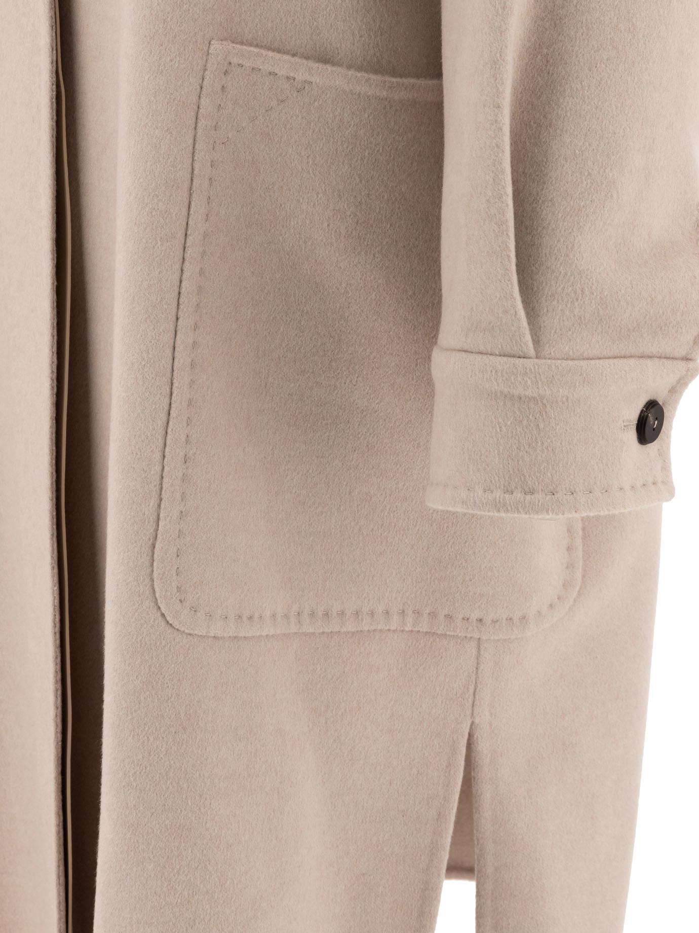 MAX MARA ATELIER Beige Oversize coat in cashmere